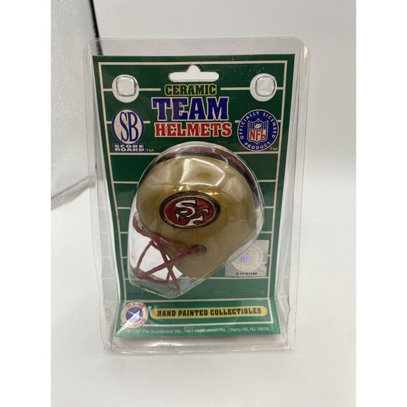 S.F. 49ers 1997 Ceramic Hand Painted NFL Football Helmet Scoreboard) (J2) - Picture 1 of 3